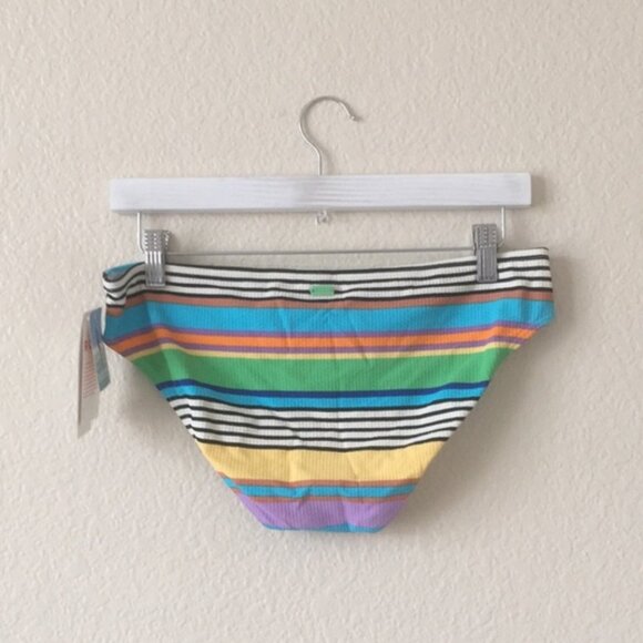 ROXY Bikini Bottom Pique Striped Large - Picture 15 of 16
